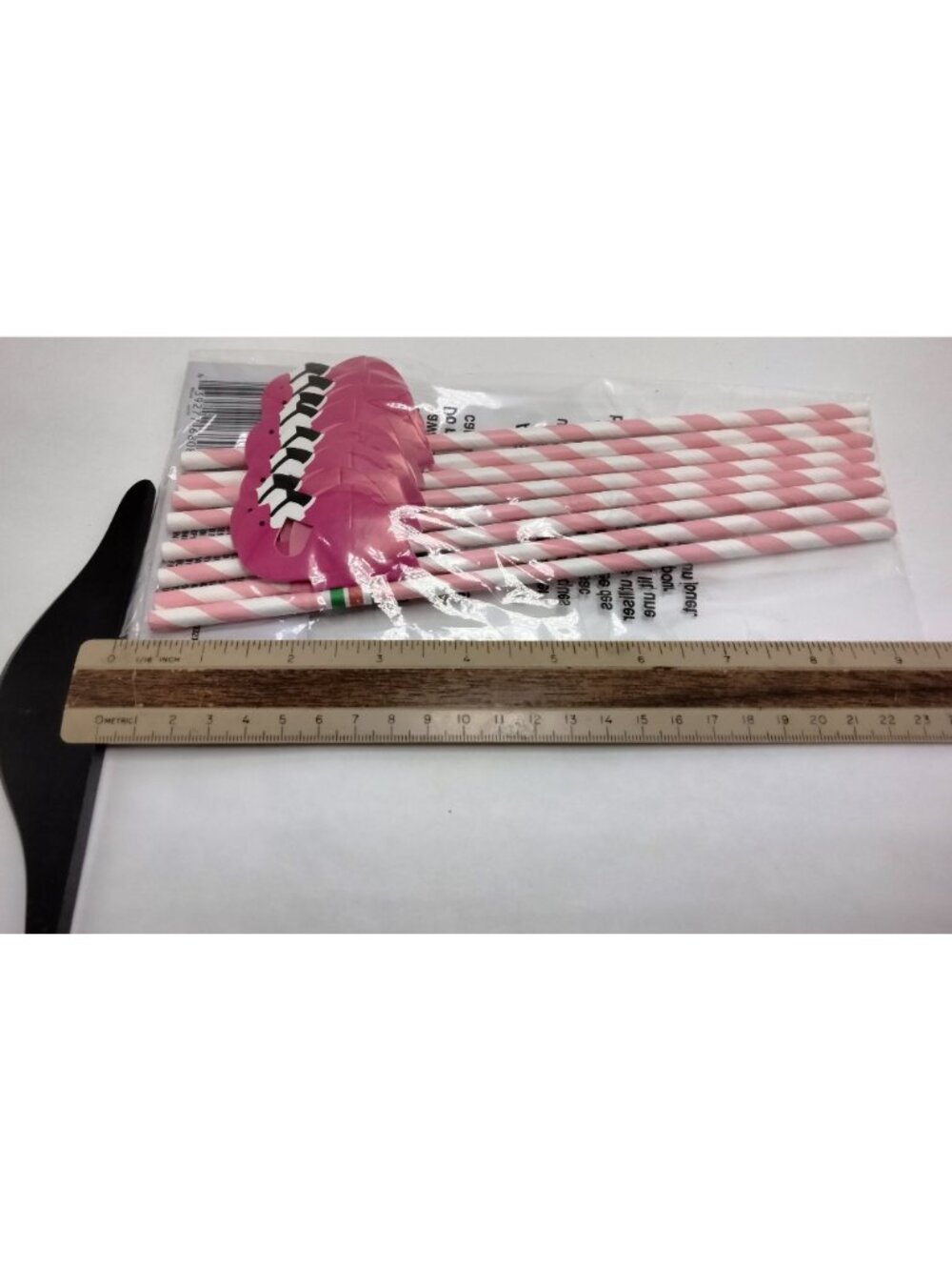 Flamingo Paper Drinking Straws Hawaii Beach Tropical Party 8 pack - Picture 3 of 3